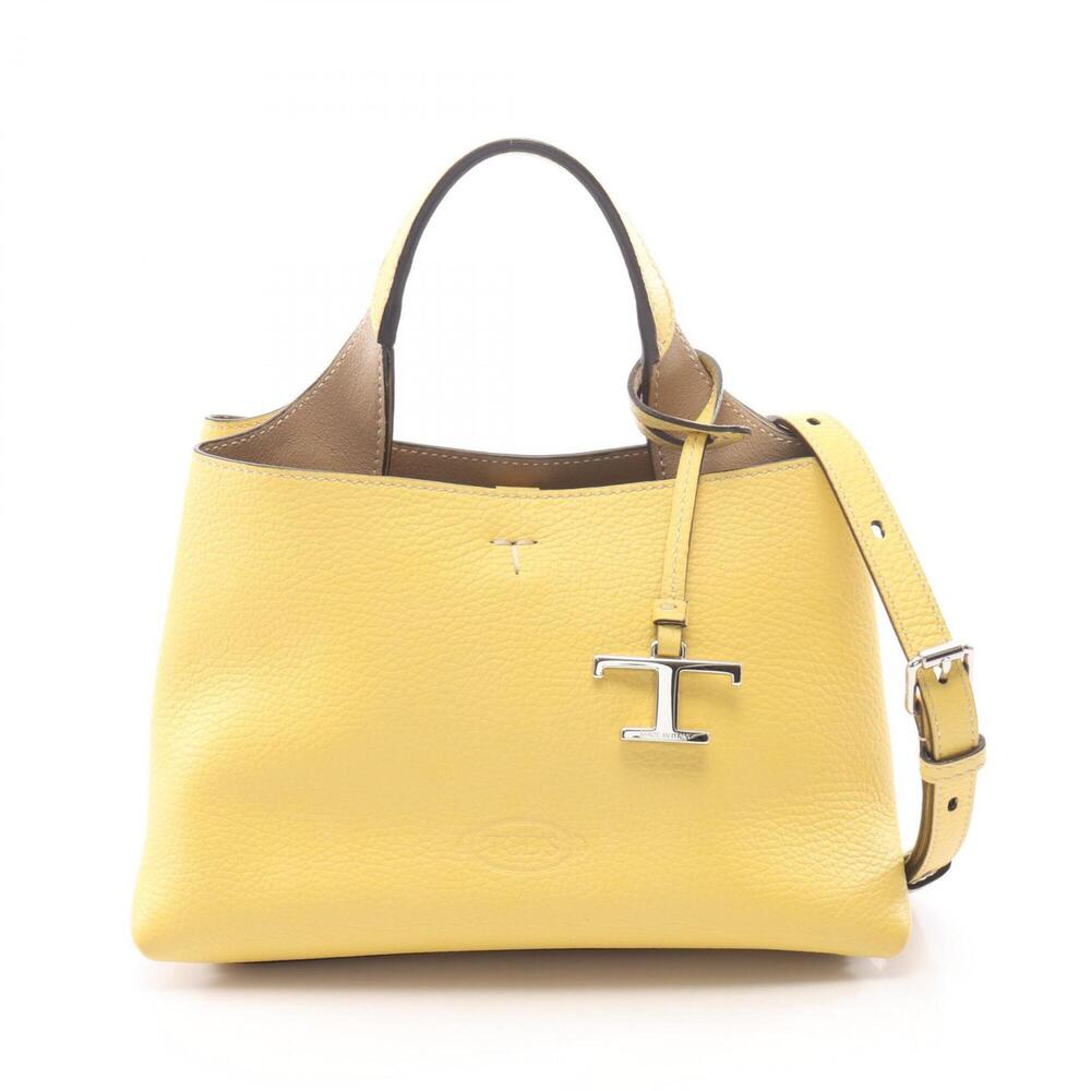 Tod's T-Timeless Micro 2-Way Handbag, Leather, Women's, Yellow